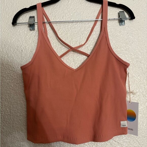 Vuori rib Crop Tank size medium light cinnamon color - Picture 4 of 9
